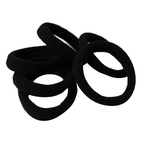 Xm 10 Pièces/Lot Filles Noires Haute Élastique Cheveux Cravates Cheveux Style Outils Queue De Cheval Bracelets Scrunchie Coiffure Ornement Accessoires 