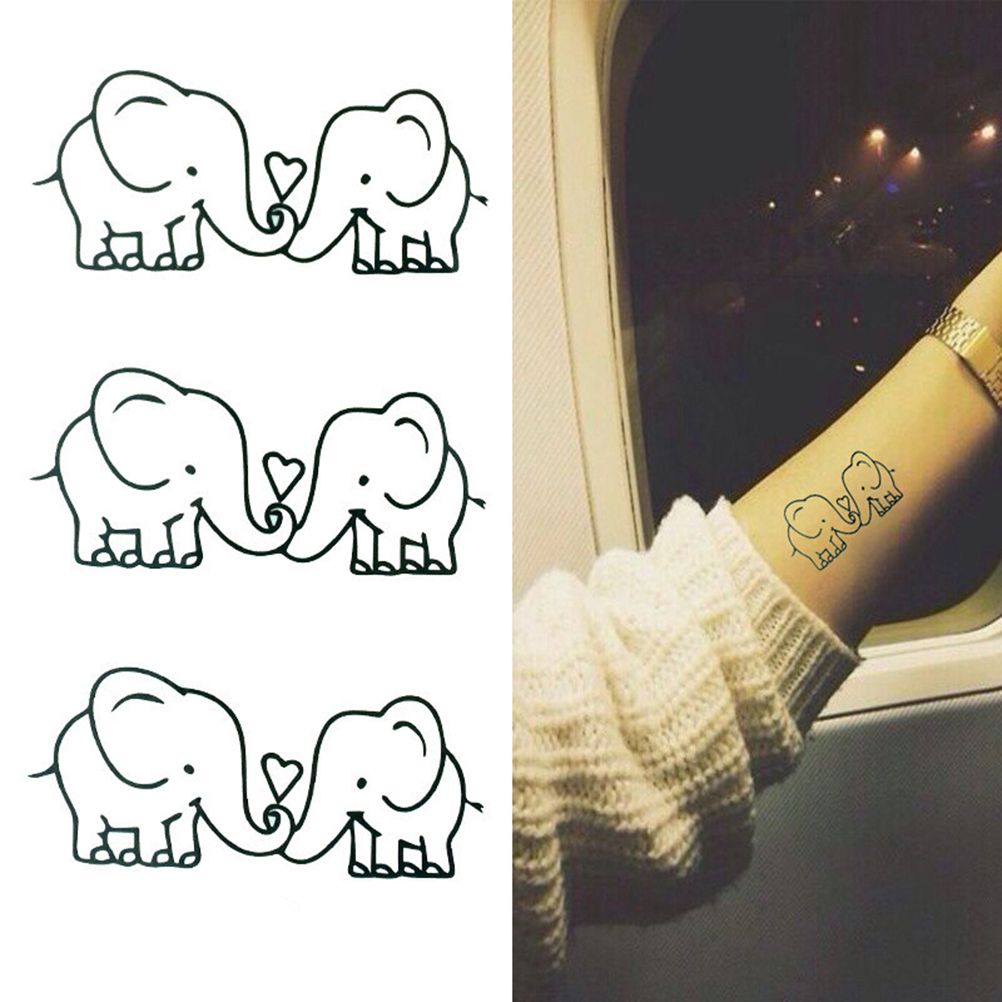 Tatouage Elephant pas cher - Meilleures offres Soldes Hiver 2026, image size:1002x1002
