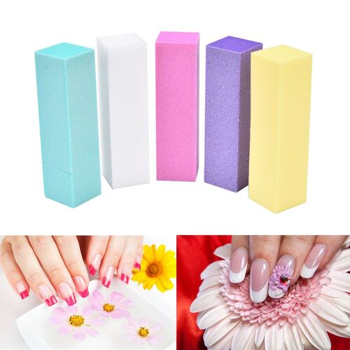 Xm 2 Pièces Ponçage Tampon De Lime À Ongles Pour Salon De Manucure Gel Uv Polisseur Limes À Ongles Polonais Outil Nail Art Femmes Outils De Beauté 