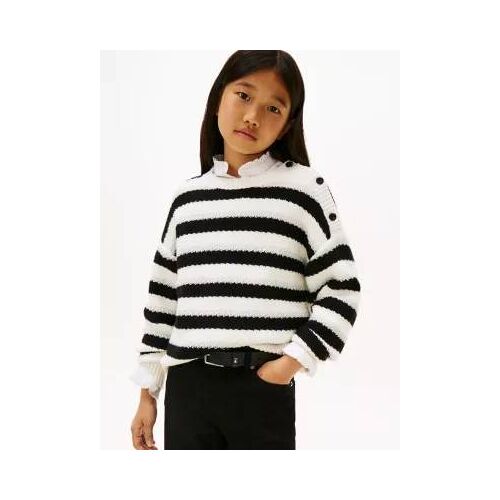 Pull Décontracté À Rayures Métallisées