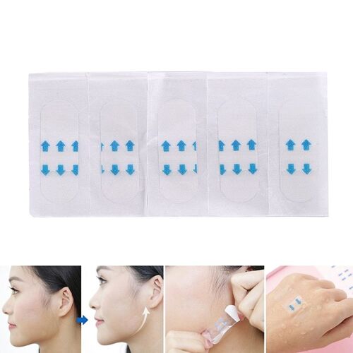 Xm 20 Pièces Lifting Visage Autocollant Mince Artefact Invisible Menton Médical Ruban Maquillage Outils 