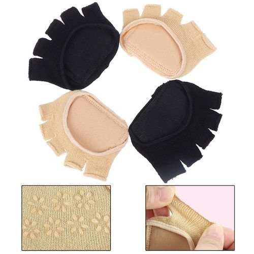 Xm 1 Paire Coton Demi Semelles Coussinets Avant-Pied Soulagement De La Douleur Massage Gel Métatarsien Orteils Coussinets De Soutien Semelles Avant-Pied Pied Soins Des Pieds Semelles 