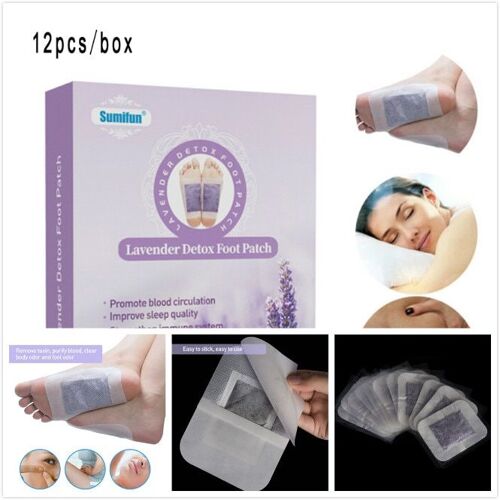Xm 12 Pièces/Lot Minceur Patch Soins De Santé Nourrissant Réparation Pied Patch Améliorer Sommeil Lavande Detox Pied Patchs Tampons 