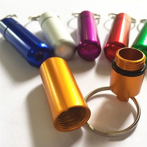XM 1 Pc porte-clés boîtier en aluminium boîte à pilules bouteille porte-médicaments porte-clés porte-clé conteneur organisateur