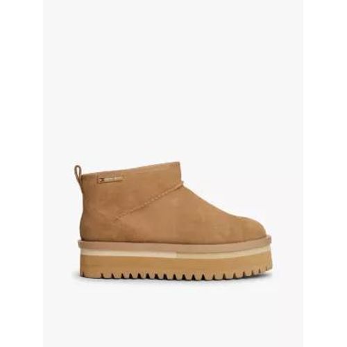 Bottes De Neige En Daim Semelle Compensée