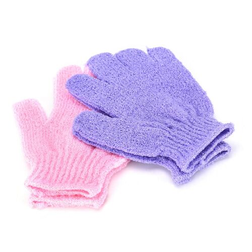 Xm Douche Gants De Bain Exfoliant Lavage Peau Spa Massage Corps Épurateur Nettoyant Bain Produits De Nettoyage Couleur Aléatoire 1 Paire 