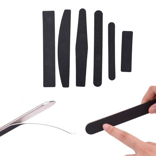 Xm 20 Pièces Tampons Jetables De Dissolvant De Cuticules Limes À Ongles Outils D'art D'ongle Papier De Verre Artificiel Mince Croissant Grain Calus 