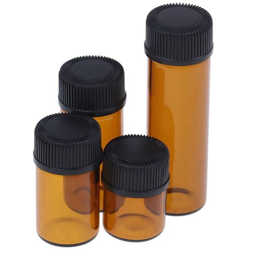 Xm 1/2/3/5ml Verre Ambré Bouteille D'huile Essentielle Mini Bouteille Rechargeable Verre Huile Essentielle Échantillon Bouteille Flacons En Verre Brun Avec Bouchon 