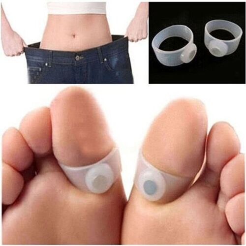 Xm 2 Paire Rapide Perdre Du Poids Brûler La Graisse Réduire Les Graisses Corps Silicone Pied Massage Orteil Anneaux Perte Magnétique Poids Orteil Anneau Thérapie Minceur 