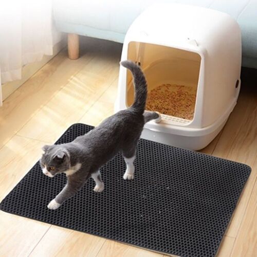 Xm Eva Tapis De Litière Double Couche Pour Chat Tapis Trappeuse Avec Couche Inférieure Étanche Lit De Chat Noir