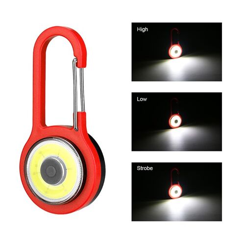 Xm Mini Cob Mousqueton Lampe Torche 1 Pièce En Alliage D'aluminium Porte-Clés À Crochet Lampe Torche Portable Pour L'extérieur Lampes De Pêche De Nuit