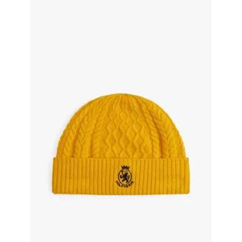 Bonnet En Maille Torsadée À Écusson