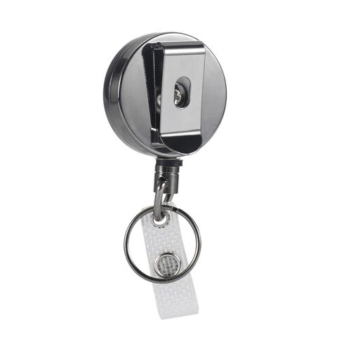 XM Porte-clé rétractable porte-Badge 1 pièce porte-clé robuste bobine porte-clé rétractable pince de ceinture en métal de bureau nom d'identification carte lanière de traction