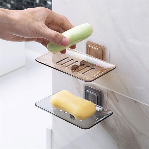 Xm Boîte À Savon Plateau À Vaisselle Salle De Bain Douche Organiseur De Plateau De Vaisselle Étagère De Rangement Murale