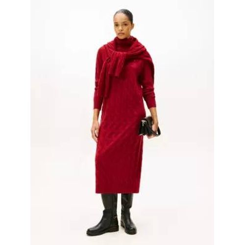 Robe Midi En Laine Douce À Torsades