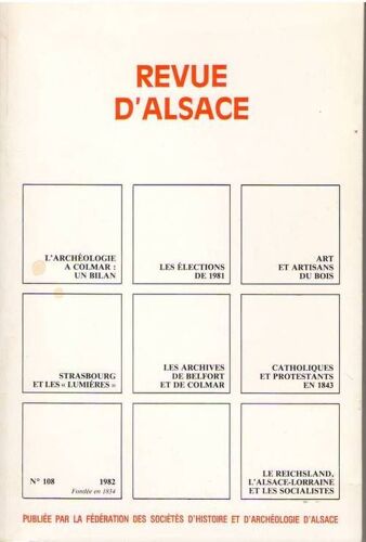 Revue D'alsace  N° 108