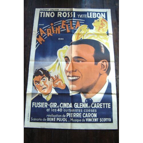 Ancienne Affiche De Cinema / Marinella Tino Rossi +Yvette Lebon / Eo 1936