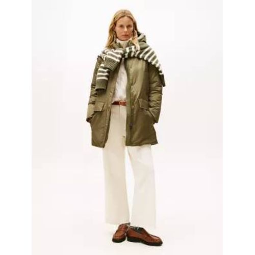 Parka Matelassée À Capuche Contrastée