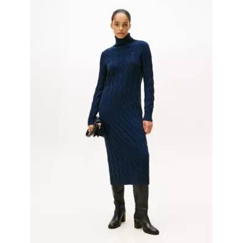 Robe Midi En Laine Douce À Torsades