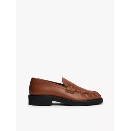 Mocassins En Cuir Bout Carré