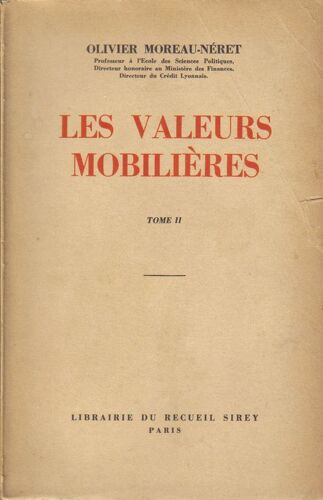 Les Valeurs Mobilières Tome Ii