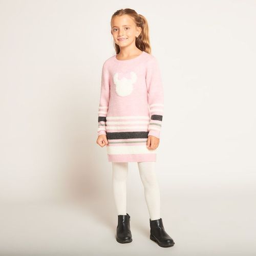 Robe Manches Longues En Tricot Minnie Disney Pour Fille - Rose