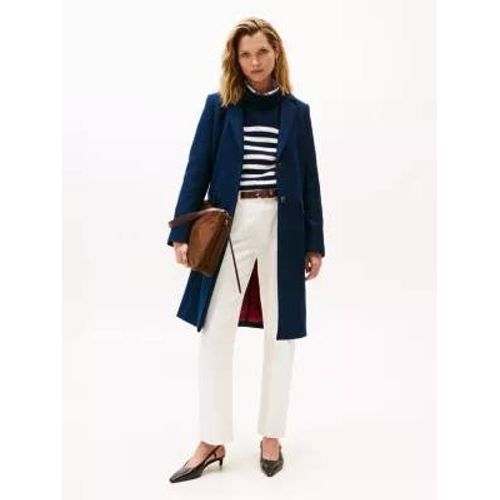 Manteau Droit Avec Cachemire
