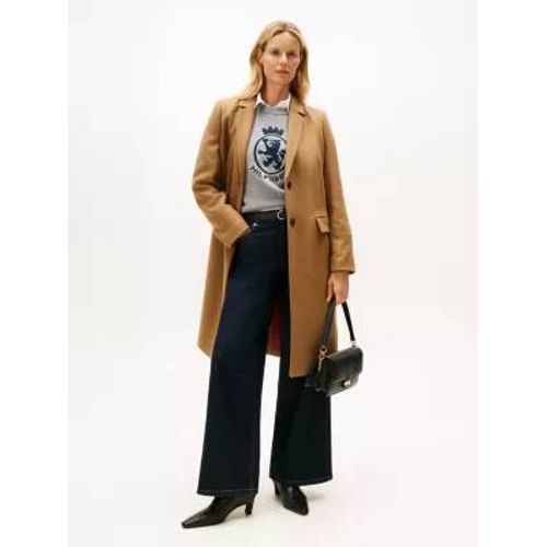 Manteau Droit Avec Cachemire