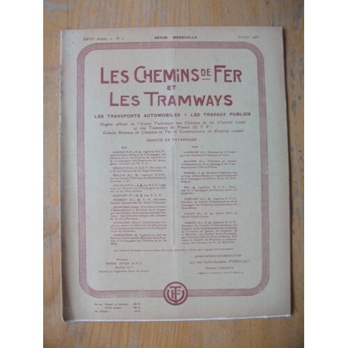1936 Revue Chemins De Fer Et Tramways  N° 2