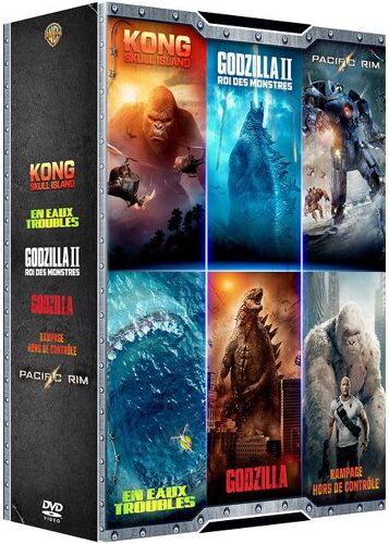 Coffret : Godzilla + Godzilla : Roi Des Monstres + Kong : Skull Island + Rampage - Hors De Contrôle + En Eaux Troubles + Pacific Rim - Pack