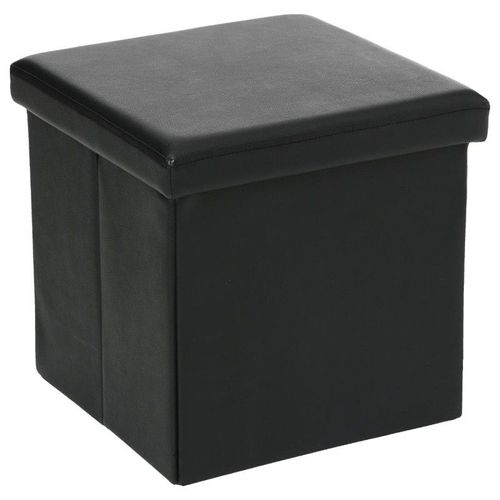 Pouf & Coffre De Rangement "Lounge" 38cm Noir