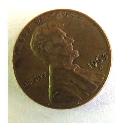 1 Cent Usa Lincoln Memorial Penny De 1964 Atelier D Km# 201 Usa_32