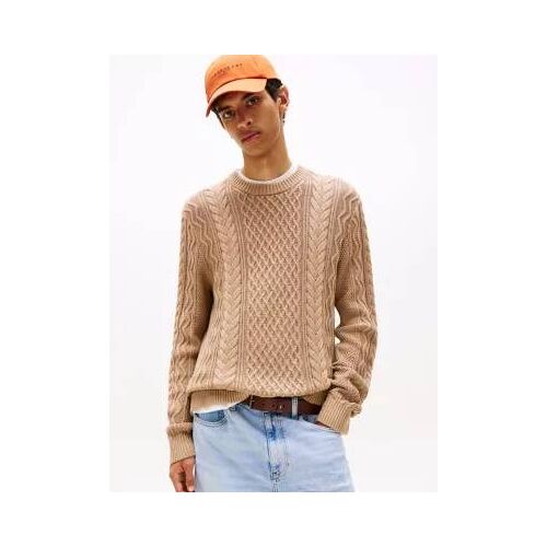 Pull Ajusté Tommy Badge En Maille Torsadée