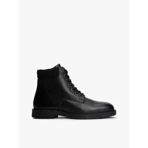 Bottes En Cuir Semelle Crantée