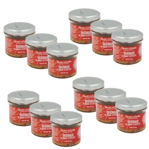 Lot 12x Thoionade Au Piment D'espelette - Saveurs Estivales - Boite 90g