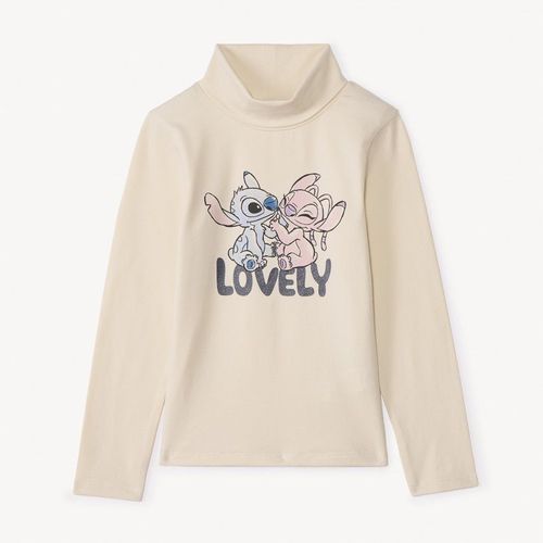 Sous-Pull Col Roulé Stitch & Angel Disney Pour Fille - Ecru