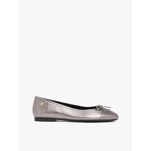 Ballerines En Cuir Métallisé Monogramme Th