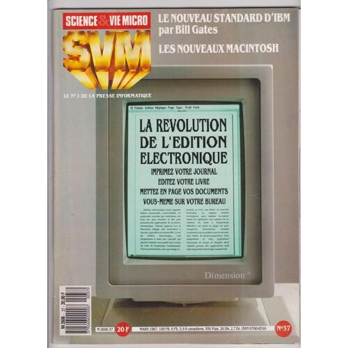 Svm (Sciences & Vie Micro)   N° 37 : La Révolution De L'edition Électronique