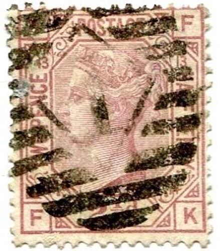Queen Victoria 1875 - 2p1/2 Rose Carminé, Planche 13. Sg #141, Scott #67, Y&t #56. Tb.