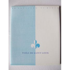 Bloc De Correspondance 17.5x21.5 Toile De Saint Louis Azur