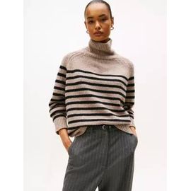 Pull Décontracté À Col Roulé Avec Cachemire