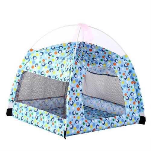 Xm 1 Pc Pet Tente Zipper Porte Octogonale Portable Oxford Tissu Maille Cage Chat Clôture Corbeille - Panier - Coussin - Hamac - Lit