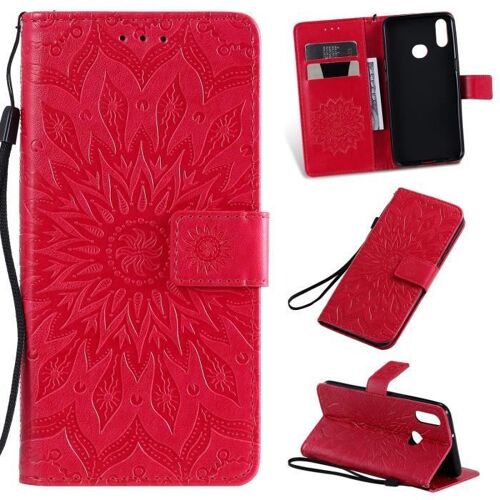 XM Pour Housse Samsung Galaxy A10s avec Support Housse à Rabat Nouveau Portefeuille -Rouge