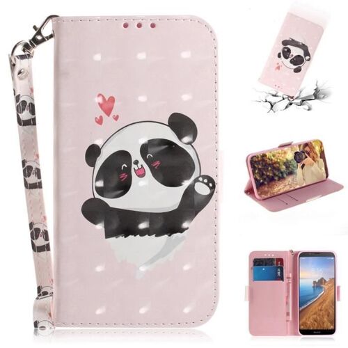 Xm Pour Étui Housse Xiaomi Redmi 7a Coque Pochette Anti Choc Rétro 3d Avec Support & Fentes Pour Cartes -O69