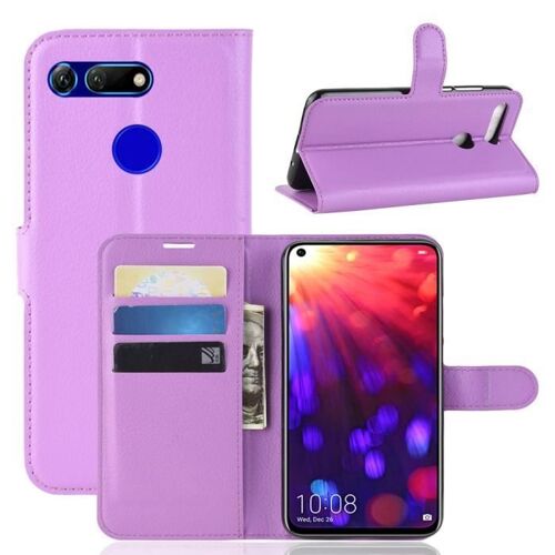 XM Pour Housse Huawei Honor View 20 Coque avec Support Nouveau Pochette Antichocs PU Cuir Étui Protection Huawei Honor View 20 -Violet