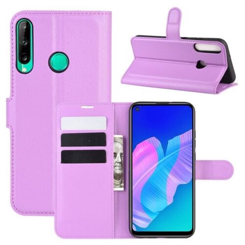 XM Pour Pour Huawei P40 Lite E -Y7p Housse Protection Antichocs PU Cuir avec Support et Fentes pour Cartes -violet
