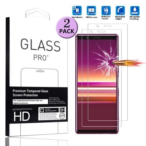 Xm [2 Pièces] Protection Ecran Sony Xperia 5 Verre Trempé Film De Protection Sony Xperia 5 -2pcs