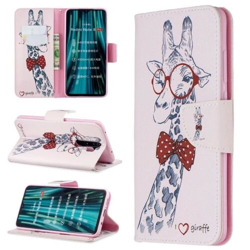 XM Pour Xiaomi Redmi Note 8 Pro Housse Pochette avec Support Anti Choc Rétro PU Cuir Housse Xiaomi Redmi Note 8 Pro -g98