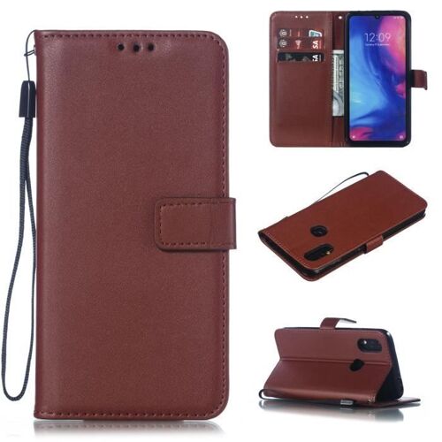 Pour Coque Xiaomi Redmi Note 7 Houss/ Redmi Note 7 Pro Avec Support & Antichoc Protection Pu Cuir Portefeuille Housse Redmi Note7 -Marron