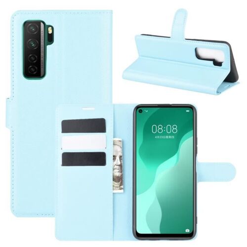XM Pour Pour Huawei nova 7 SE Housse Protection Antichocs PU Cuir avec Support et Fentes pour Cartes -bleu
